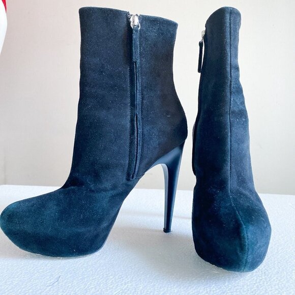 giuseppe  zanotti Black Suede High Heel Booties 39 - Picture 5 of 9